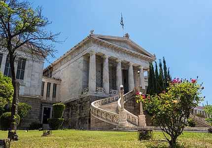 雅典希腊国家图书馆希腊国立图书馆大理石文化建筑景观旅行历史性地标纪念碑首都城市图片