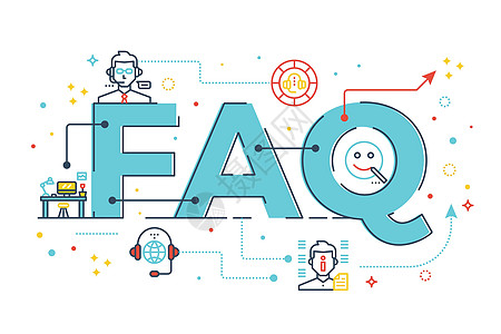 FAQ 常见问题服务插图帮助商业网络互联网顾客网站图片