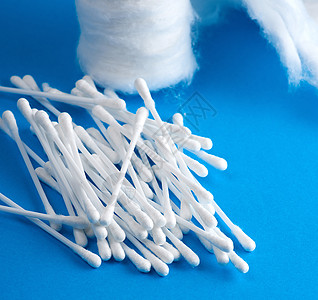 白棉塑料棍和白棉 用于耳类清洁和其他希吉白色耳朵柔软度羊毛卫生药品拭子棉布工作室清洁度图片