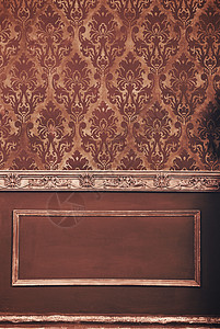 内有古老型式的丰富室内内部复古室古董奢华装饰品框架木头房子房间装饰棕色地面图片