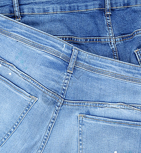 不同的经典蓝色蓝牛仔裤 全框女性白色织物纺织品牛仔布材料服饰服装衣服牛仔裤图片