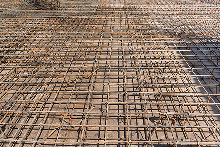 水泥杆金属建筑铁条材料技术正方形建筑学酒吧钢筋框架水泥网格工业背景