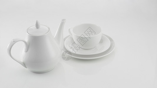 白色厨房用具陶瓷制品阴影咖啡陶器灯光茶碗飞碟餐具杯子图片