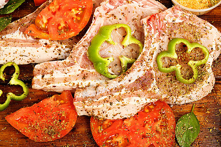 原猪排美食脂肪烹饪胡椒营养食物饮食猪肉厨房烧烤图片