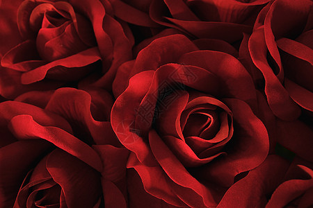 红色花花人造玫瑰图片