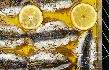 沙丁鱼午餐鱼片烹饪健康灰色厨房营养食物钓鱼餐厅图片