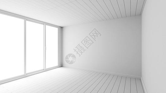 白色房间 3d 室内空房间背景房子场景墙纸空白水平水泥地面材料天花板建筑学图片