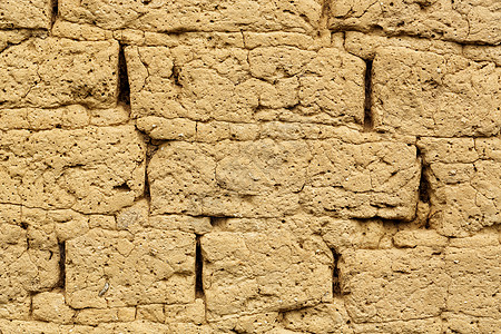 土坯墙稻草建造画幅团体砖块材料建筑风化棕色侵蚀图片