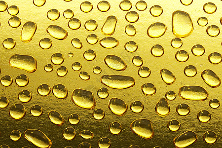 黄金水滴液体宏观金子圆形墙纸编队气泡水分图片
