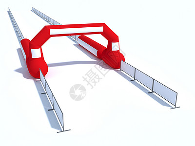 充气起点和终点线拱门插图适合户外运动活动的充气拱门 3d rende横幅运动赞助铁人嘲笑广告空气竞赛塑料小样背景