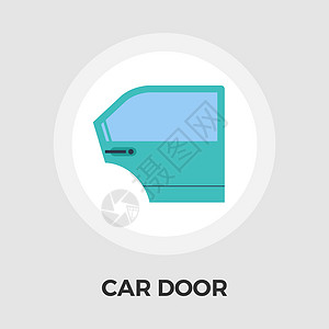车门矢量平面 Ico插图绘画汽车修理车辆图片