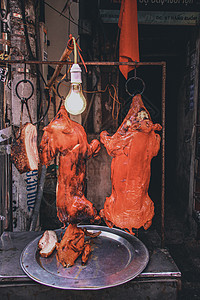 广东口味猪肉饮食街景美食家文化乳猪烘烤美食摄影旅游图片
