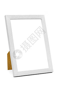白色木制相框装饰品装饰长方形空白照片展览画廊摄影绘画边界图片