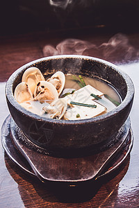 豆腐和贝壳 日本菜蔬菜大豆肉汤海鲜餐厅食物杯子美食图片