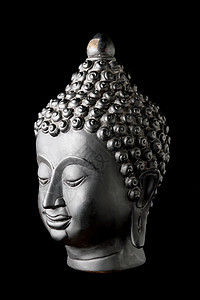 黑色背景的佛像雕塑宗教佛教徒文化寺庙祷告信仰雕像上帝精神图片