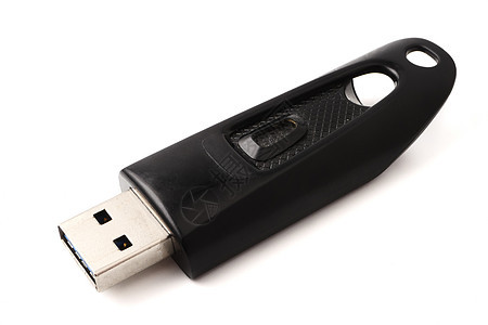 白色背景的 USB 闪存驱动器图片