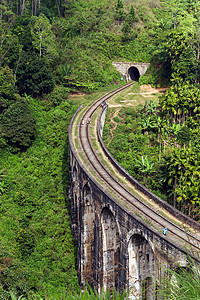 斯里兰卡铁路输油管石 9Arch Bri的Demodara隧道图片
