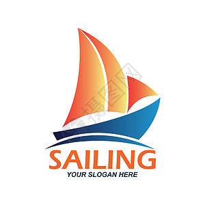 带有文字空间的帆船标志 用于您的标语标签线向量它制作图案杯子游艇大学协会团队服饰店铺优胜者海浪品牌图片
