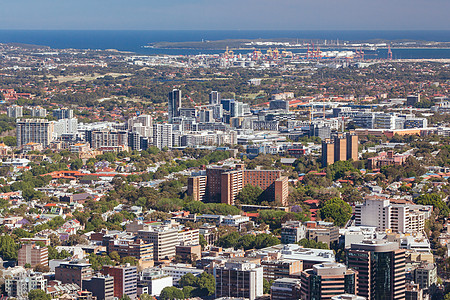 悉尼建筑建筑的空中观景港口旅行地标旅游市中心城市天线花园建筑学天空图片