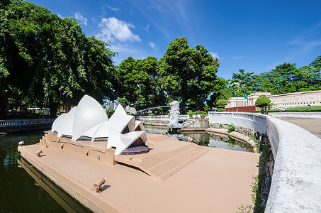 迷你暹罗 mi 悉尼澳大利亚歌剧院地标公园吸引力反射旅游城市复制品画廊城堡建筑学旅行图片