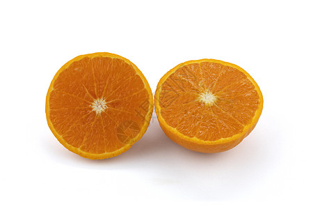 半个肚橘在白后地上被孤立 另存为剪辑图片