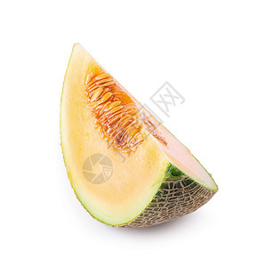 日本瓜 甜瓜或香瓜在白背上被孤立西瓜种子热带小吃蔬菜食物蜂蜜橙子甘露饮食图片