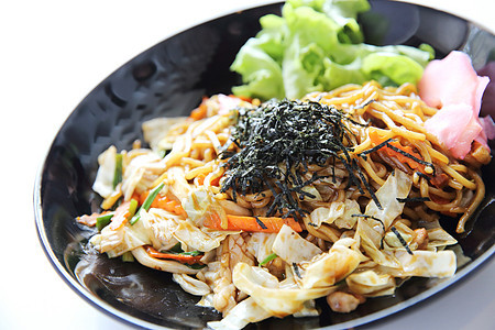 日日美菜 炸面油炸蔬菜海苔海鲜筷子炒面食物盘子家庭章鱼图片