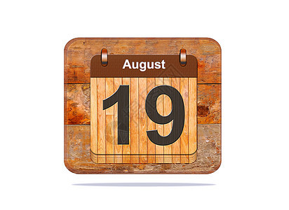 8月19号日历插图背景图片