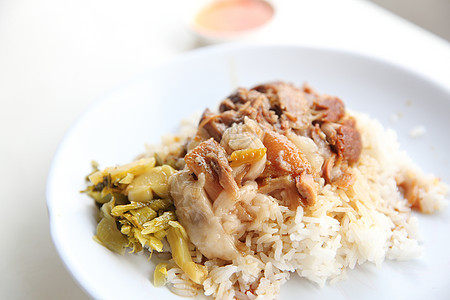 大米炖猪腿盘子营养沙拉餐厅食物蒸汽饮食美食猪肉肉汁图片