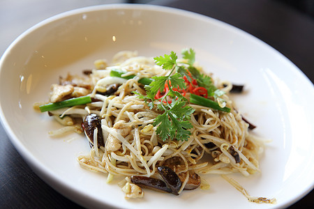 新加坡炸面面炒面美食软垫食物炒锅油炸盘子餐厅蔬菜午餐图片