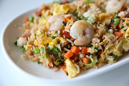 炒米饭 中国菜美味盘子烹饪美食餐厅午餐蔬菜红色食物海鲜图片