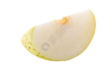 中国梨子和切片 孤立于什么背景食物水果白色营养黄色热带图片