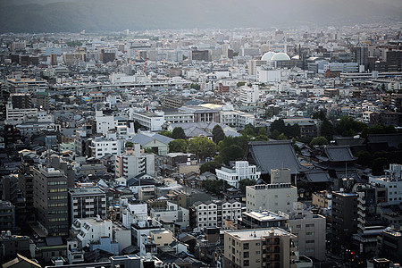 京都 日出时的日本城市风景市中心日落天际地标建筑学公共汽车风景旅行场景中心图片