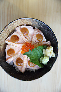 鲑鱼寿司大米美食食物教师鱼子大学海鲜盘子烹饪盖饭鱼片图片