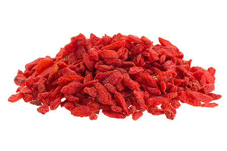 白背景孤立的果地莓食物饮食枸杞营养浆果小吃团体水果红色白色图片