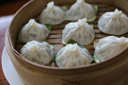 竹篮 中国菜的酱面粉篮子午餐美食食物猪肉蒸汽烹饪饺子点心筷子图片