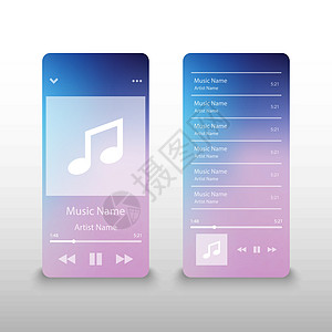 音乐播放器界面它制作图案图片
