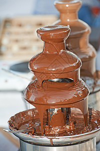 巧克力喷泉甜点背景图片