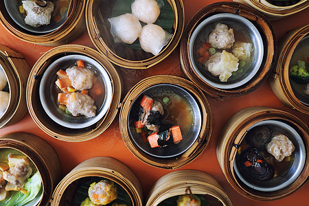 木篮 中国食物顶端观筷子水饺文化午餐木头竹子猪肉汽船早餐点心图片