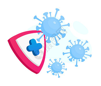 保护平面概念向量它制作图案药品肺炎病菌斗争细胞免疫免疫系统传染性网络疫苗图片