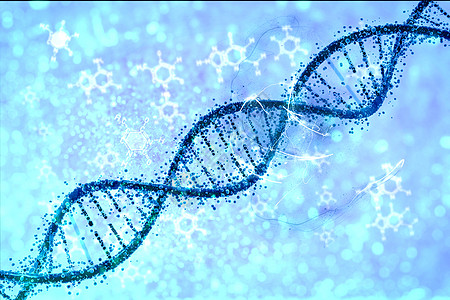 dna螺旋细胞蓝色的基因组高清图片