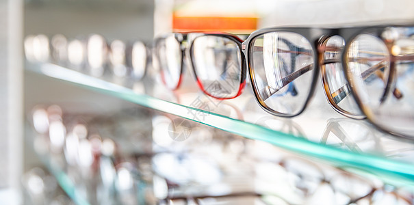带有二分立镜的玻璃显示器插件 复制空间配镜师眼睛商业框架光学店铺验光眼科阴影镜片图片