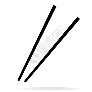 白背景 平板样式 筷子图标图片