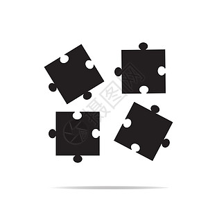 白色彩蛋图标白色背景上的拼图块图标 拼图块标志 佛罗里达州玩具闲暇绘画团体命令商业团队正方形运动插图背景