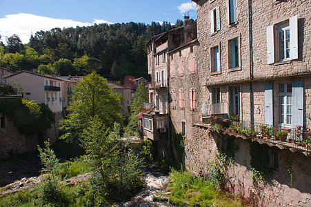 rhone alps区域稻草广场旅行房子世界房屋乡村村庄石头各地背景图片