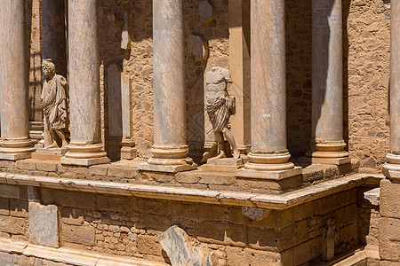 梅里达罗马剧院旅游观光历史石头柱子古董世界剧院纪念碑考古学图片