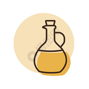 橄榄油玻璃壶投手矢量 ico玻璃金子向日葵软木厨房食物饮食营养烹饪水壶图片