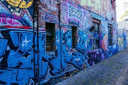 菲茨罗伊澳大利亚墨尔本街头艺术标签破坏者旅游签名胡同文化窗户街道涂鸦建筑图片