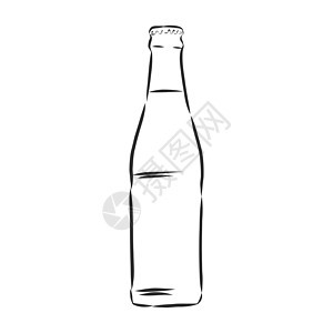 瓶 孤立在白色背景上的素描风格矢量图 玻璃瓶 容器 矢量素描图酒吧菜单艺术卡通片精神插图团体玻璃瓶子液体图片
