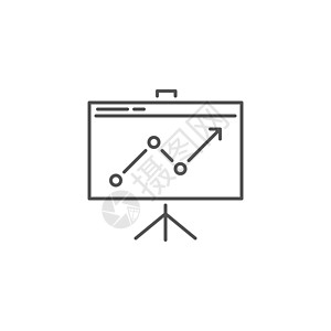 演示文稿相关矢量线 Ico插图战略推介会办公室报告商业白色会议图表展示背景图片